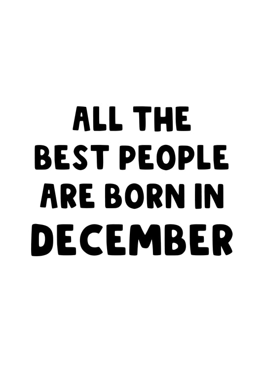 December Birthday Card