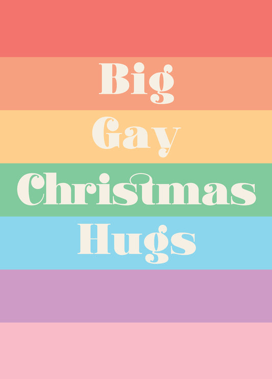 Big Gay Christmas Hugs Card