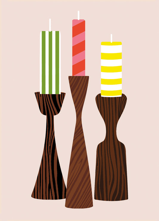 RETRO CANDLES Card