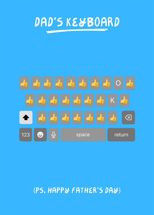 Dad's Keyboard Father's Day Card