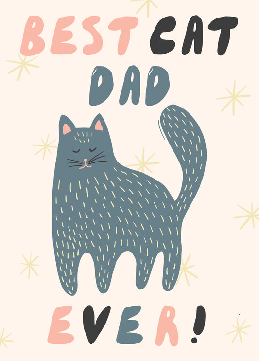 Best Cat Dad Ever Card
