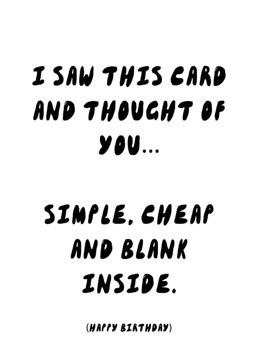 Saw This And Thought Of You Card