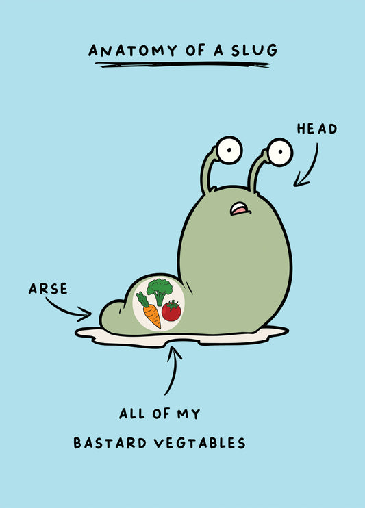 Fat Slug Card For Gardeners