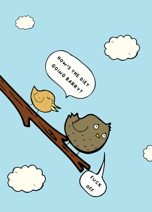 Dieting Bird Cartoon