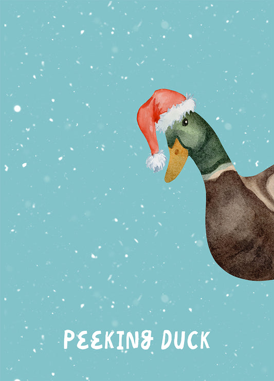 Christmas Peeking Duck