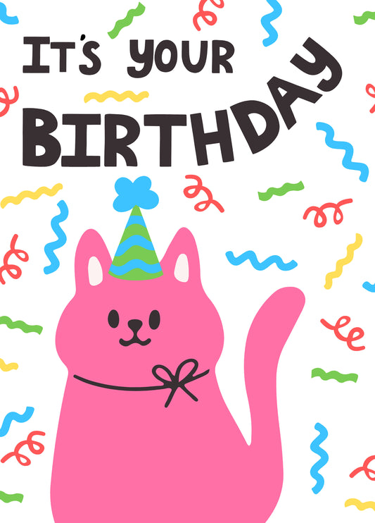 Bold Birthday Cat