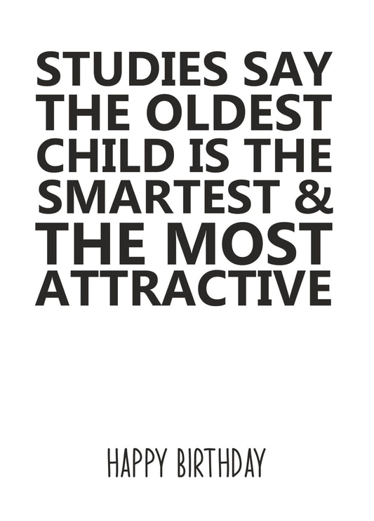 Oldest Child Card
