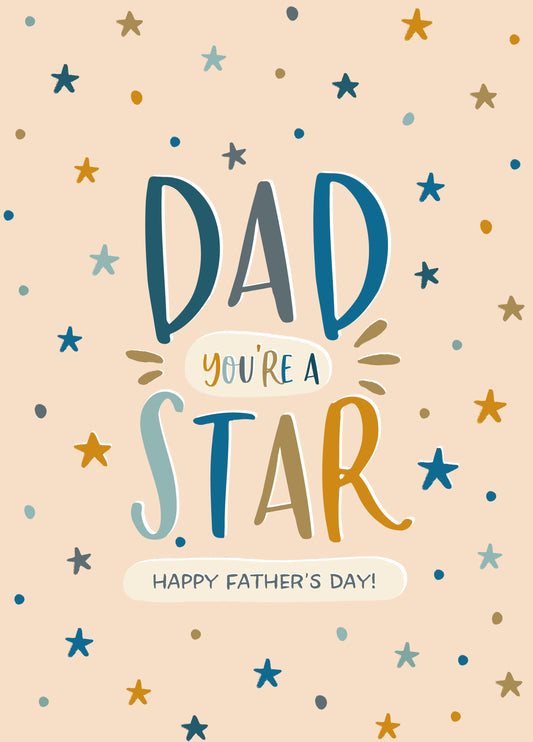 To A Star Dad On Father's Day Card