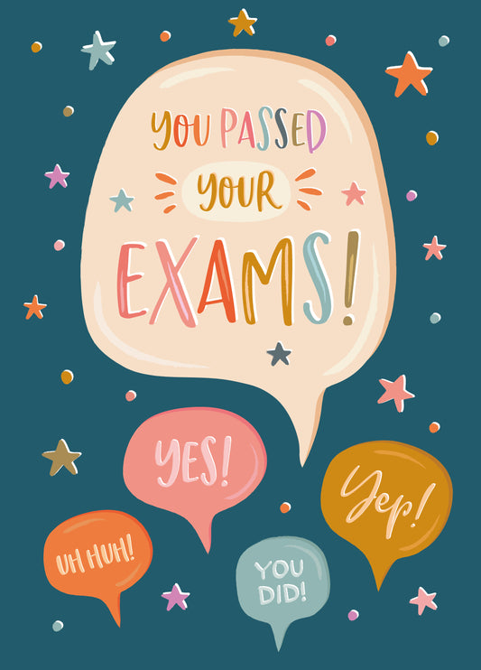 Yes You Did! You Passed Your Exams! Card