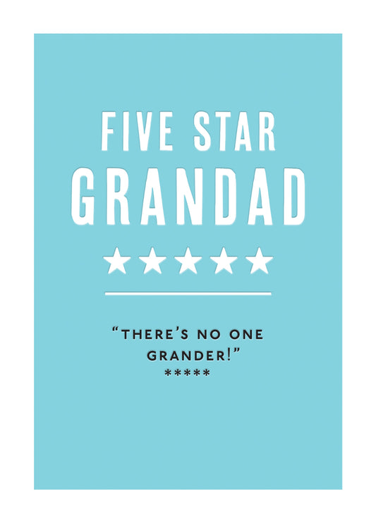 Five Star Grandad. There's No One Grander! Card