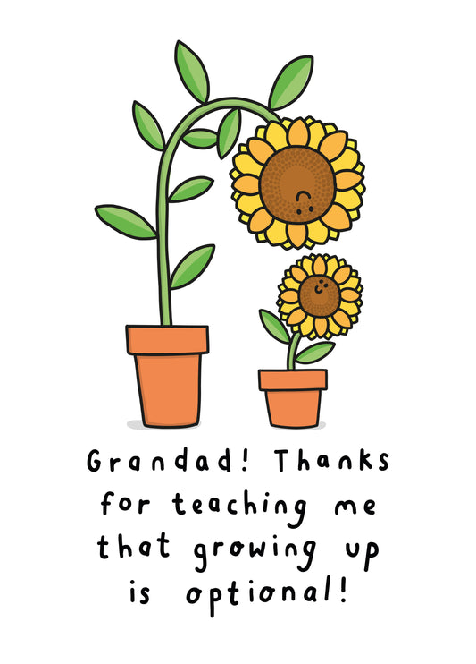 Grandad, Growing Up Is Optional! Cute Grandad Card