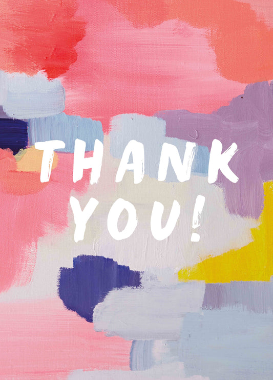 Pastel Coloured Thank You Card