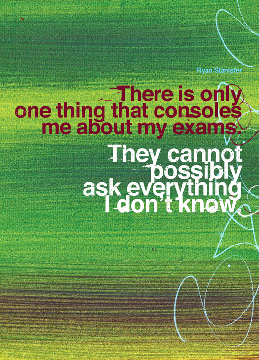 Consoles Me About My Exams Card