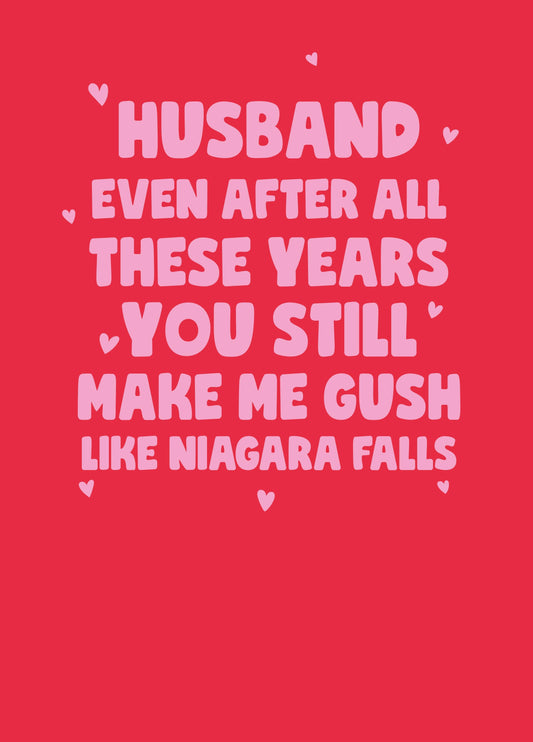 Husband Make Me Gush Like Niagara Falls Card
