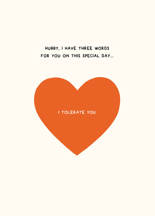 Husband I Tolerate You Card