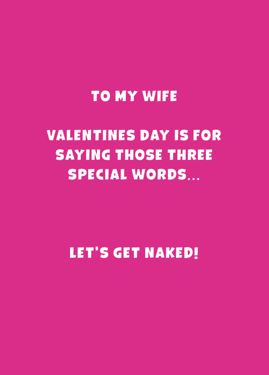 Wife Let's Get Naked Card