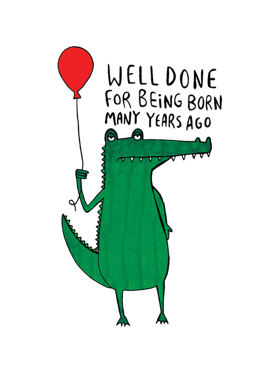 Crocodile Balloon Card