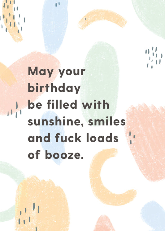Fuck Loads Of Booze Card