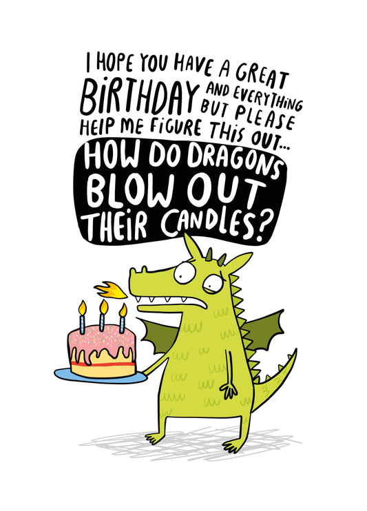 How Do Dragons Blow Out Candles Card