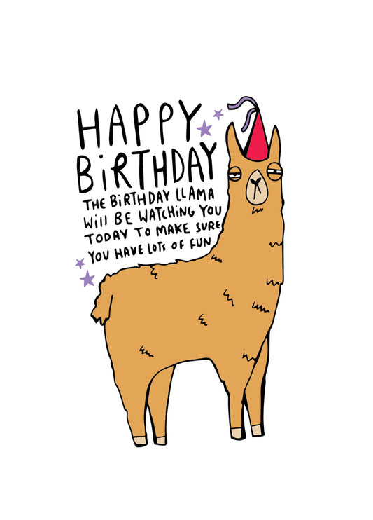 Birthday Llama Card