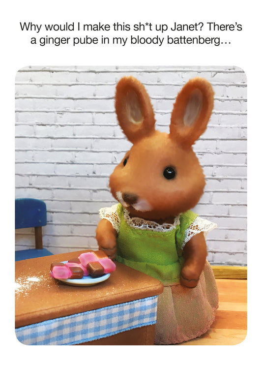 Ginger Pube In My Battenberg Card