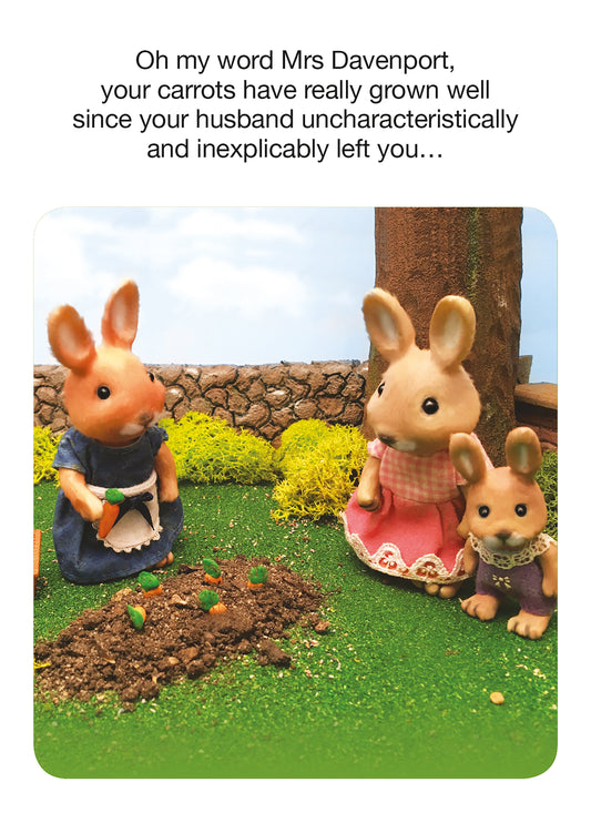Mrs Davenport Carrots Card