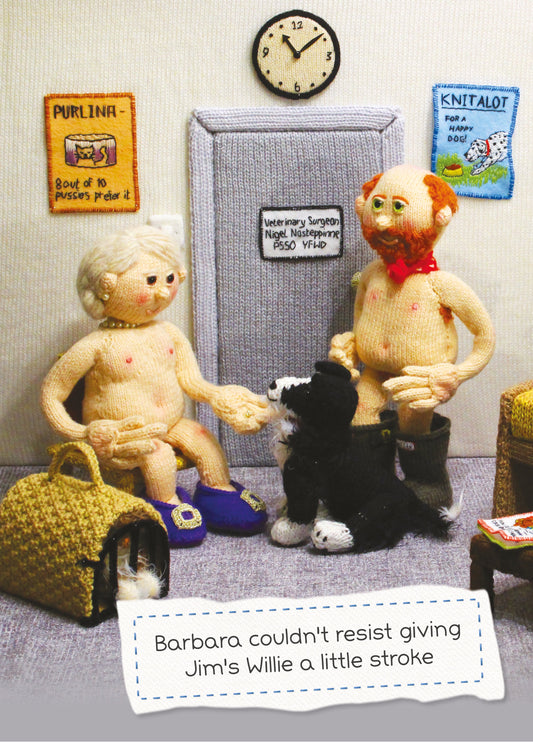 Giving Jim's Willie A Little Stroke Card