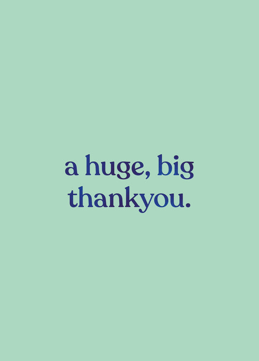 Huge Big Thank You Card