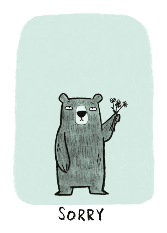 Sorry Little Bear Card