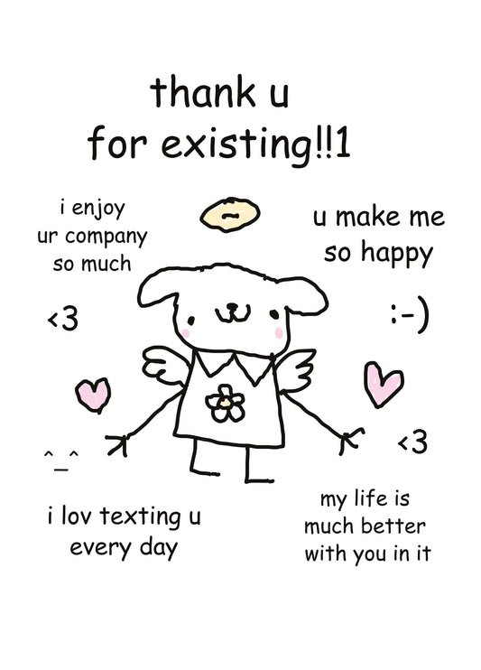 Thank You For Existing Card