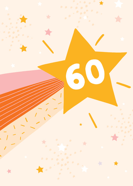 Shooting Star 60th Birthday Card