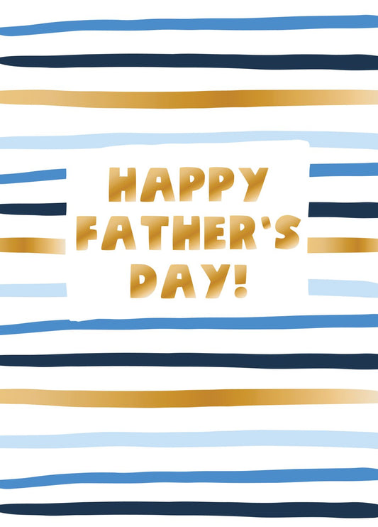 Happy Father's Day Stripe Type Card
