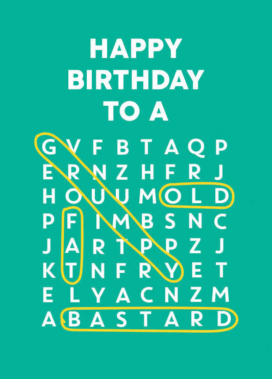 Rude Wordsearch Birthday Card