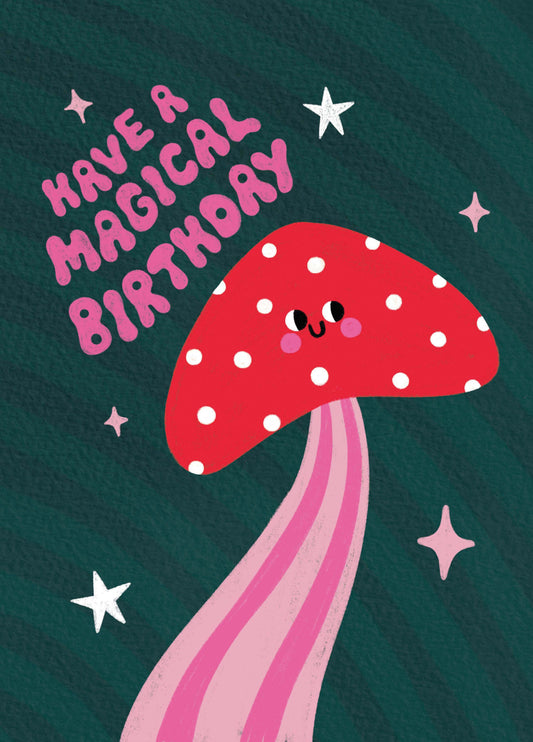 Magical Toadstool Birthday Card