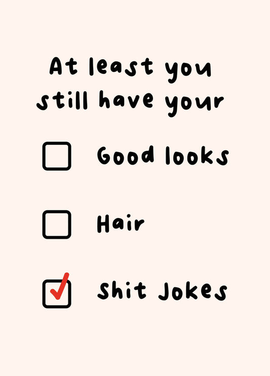 Shit Jokes Tick Box Birthday Card