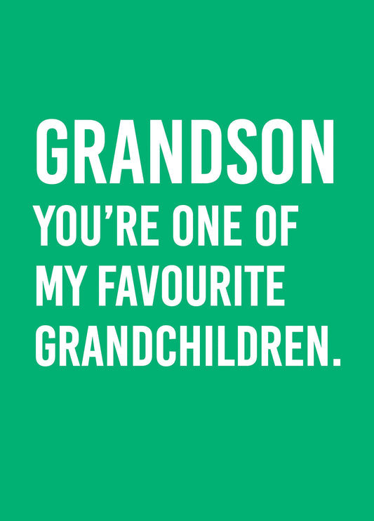 Grandson My Favourite Birthday Card