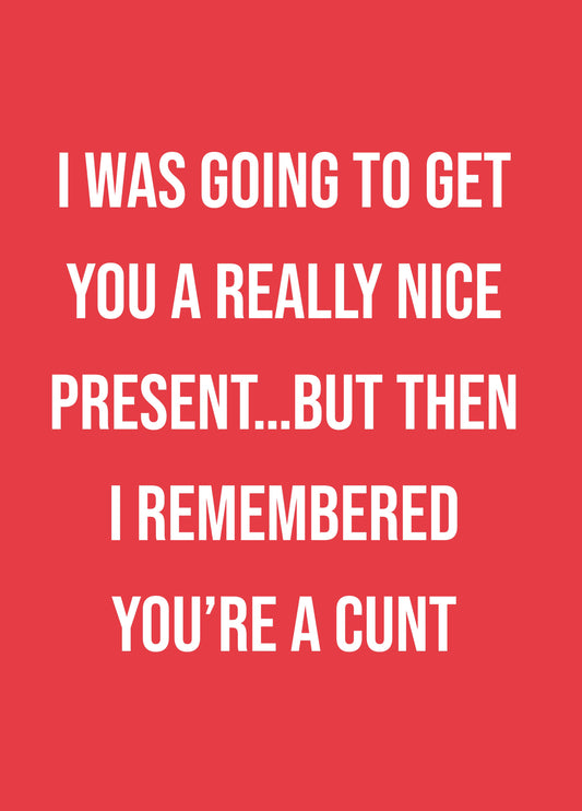 Really Nice Present Christmas Card