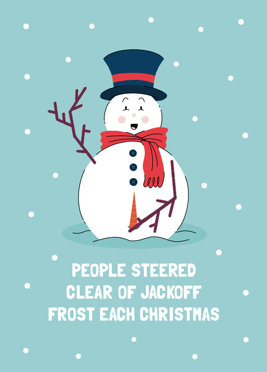 Jackoff Frost Christmas Card