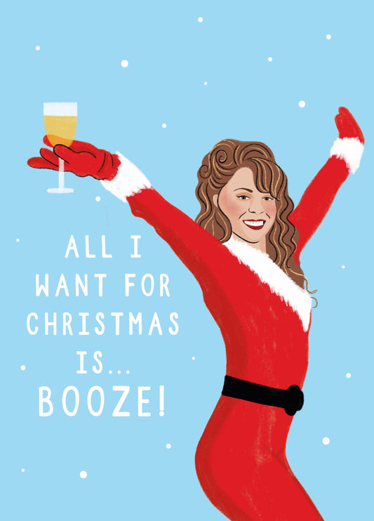 Mariah Carey Booze Christmas Card