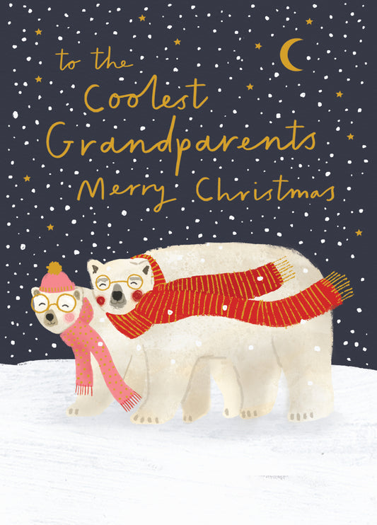 Grandparents Polar Bears Christmas Card