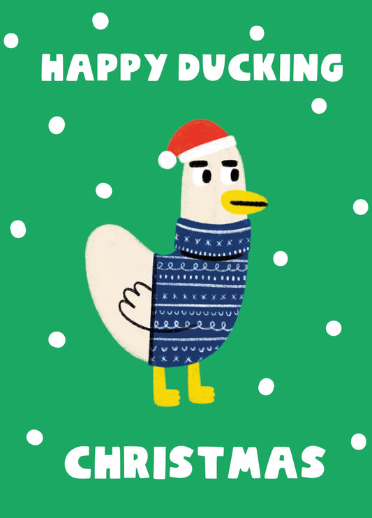 Happy Ducking Christmas Card