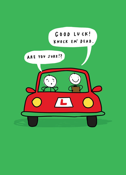 Knock Em Dead Good Luck Card