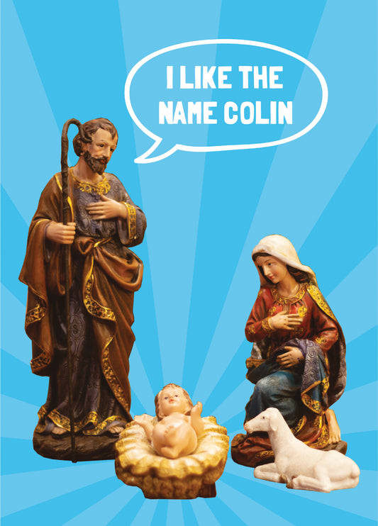Name Him Colin Christmas Card