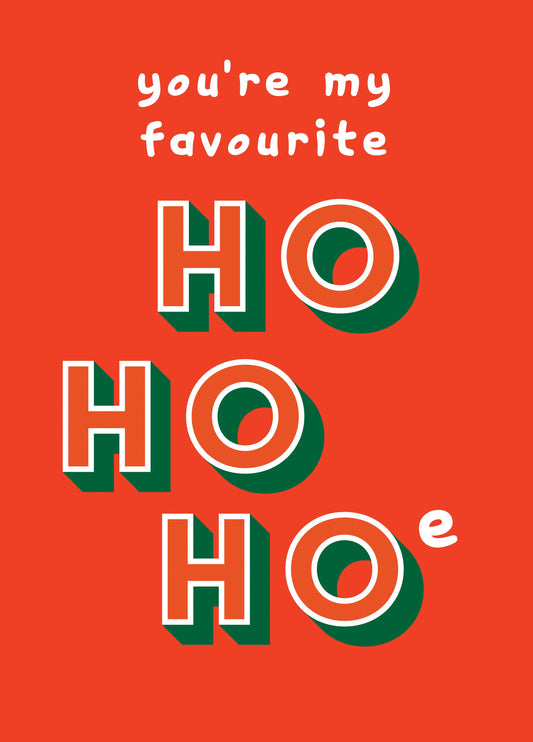 Favourite Hoe Christmas Card