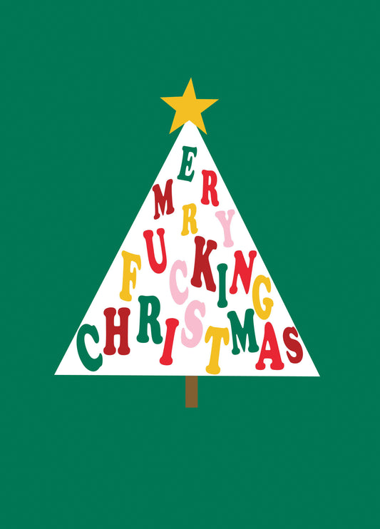 Merry Fucking Christmas Tree Card