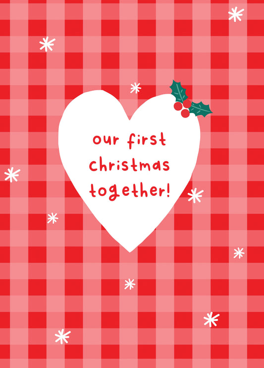 First Christmas Together Gingham Card