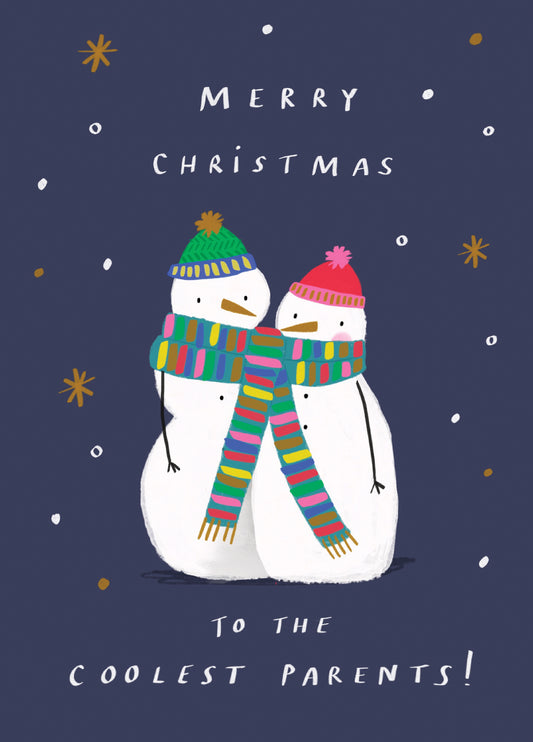 Coolest Parents Snowmen Christmas Card
