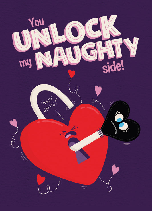 Unlock My Naughty Side Valentine's Card