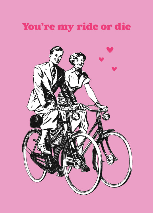 Ride Or Die Retro Valentine's Card
