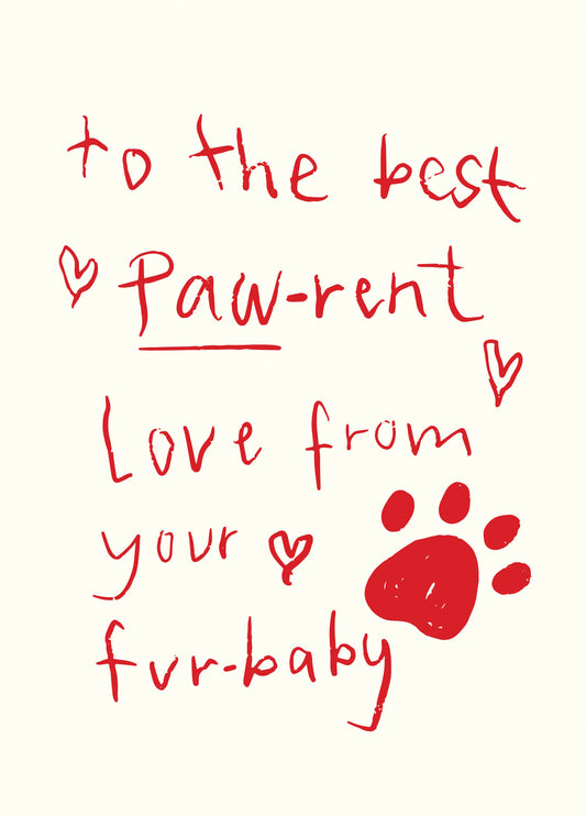 Best Paw-rent From The Pet Valentine's Card
